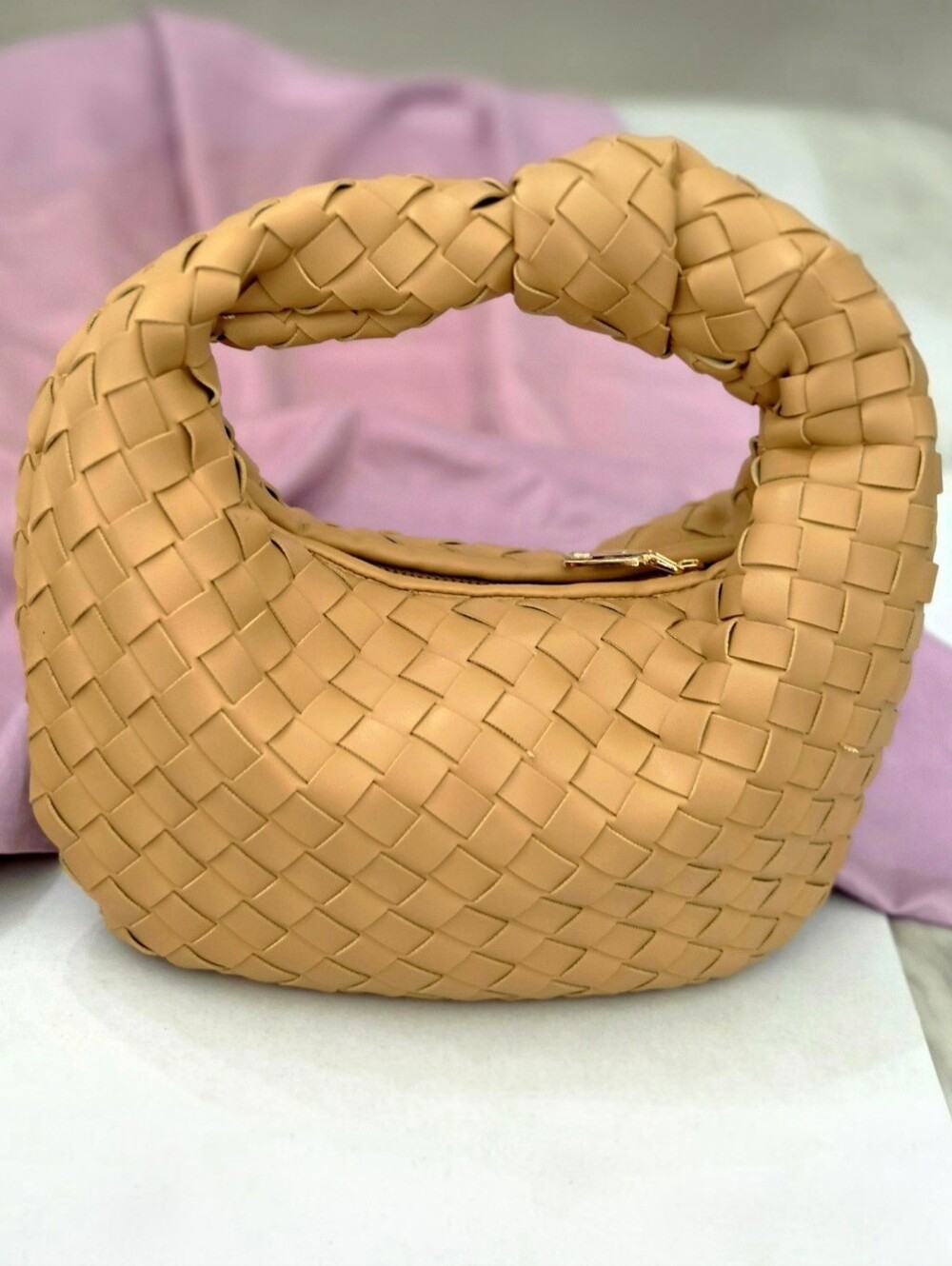 Urban Expressions Woven Knot Hobo in Tan